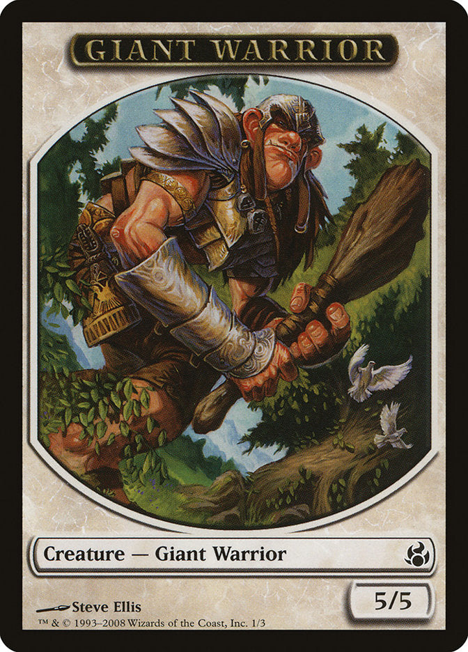 Giant Warrior Token [Morningtide Tokens] | Good Games Morley