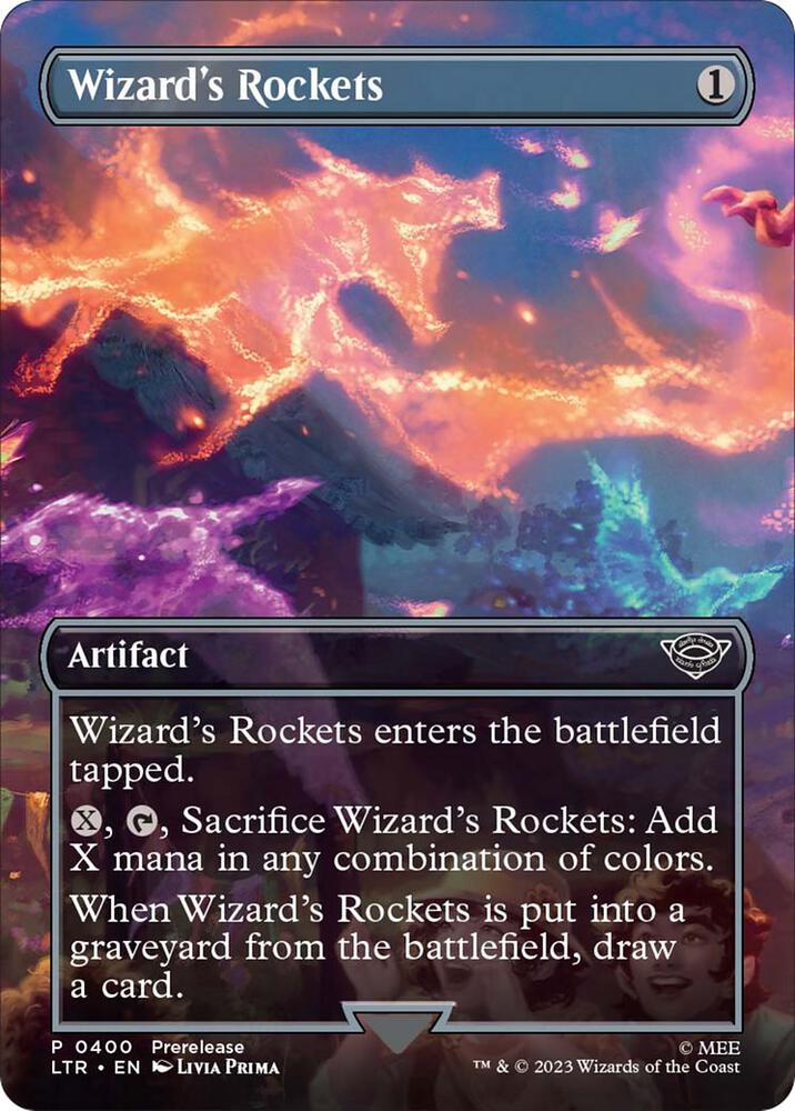 Wizard's Rockets 400 (Universes Beyond: The Lord of the Rings: Tales of Middle-earth)  - Borderless Foil | Good Games Morley