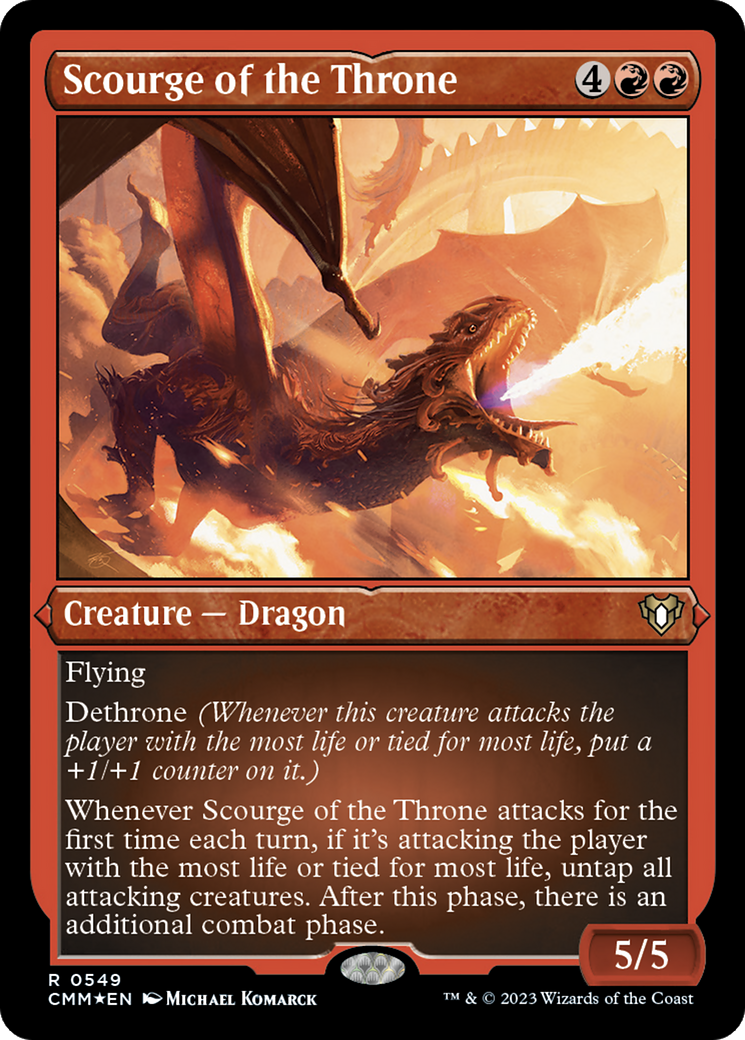 Scourge of the Throne (Foil Etched) [Commander Masters] | Good Games Morley