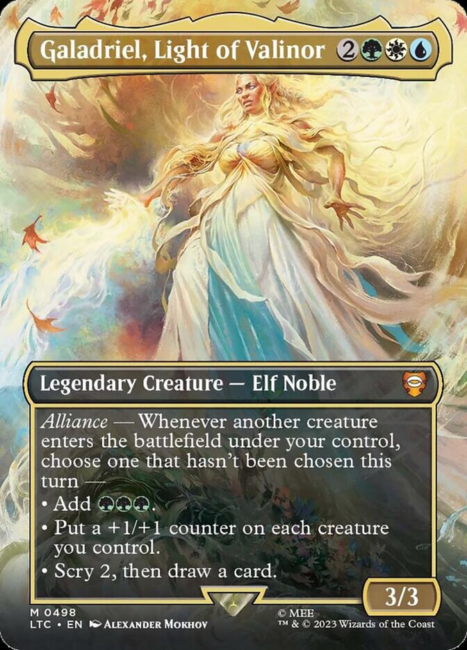 Galadriel, Light of Valinor 498 (Commander: The Lord of the Rings: Tales of Middle-earth)  - Borderless Foil | Good Games Morley
