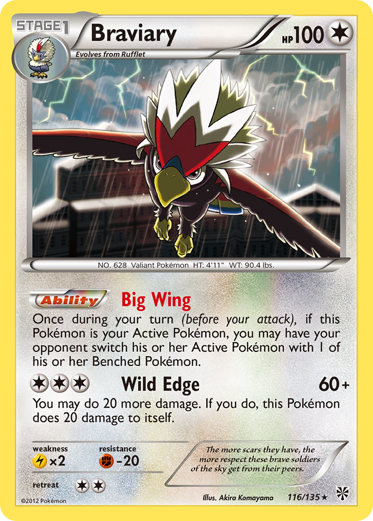 Braviary (116/135) [Black & White: Plasma Storm] | Good Games Morley