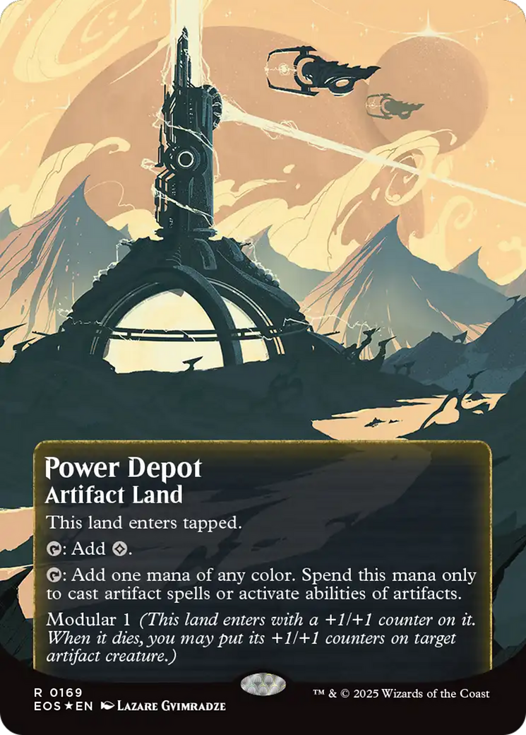 Power Depot (0169) (Borderless) (Galaxy Foil) [Edge of Eternities: Stellar Sights] | Good Games Morley