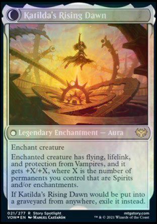 Katilda, Dawnhart Martyr // Katilda's Rising Dawn [Innistrad: Crimson Vow Prerelease Promos] | Good Games Morley