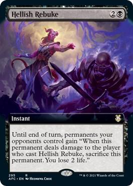 Hellish Rebuke Extended Art 295/62 (Commander: Adventures in the Forgotten Realms)  | Good Games Morley