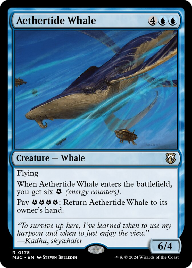 Aethertide Whale (Ripple Foil) [Modern Horizons 3 Commander] | Good Games Morley