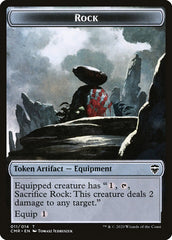 Rock // Spirit Double-Sided Token [Commander Legends Tokens] | Good Games Morley