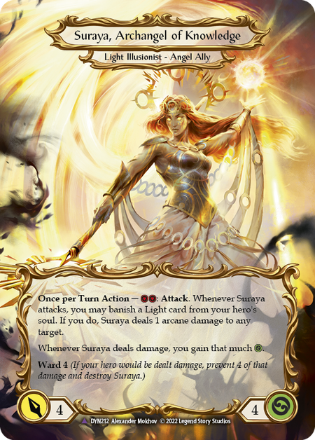 Invoke Suraya // Suraya, Archangel of Knowledge (Marvel) [DYN212] (Dynasty)  Cold Foil | Good Games Morley