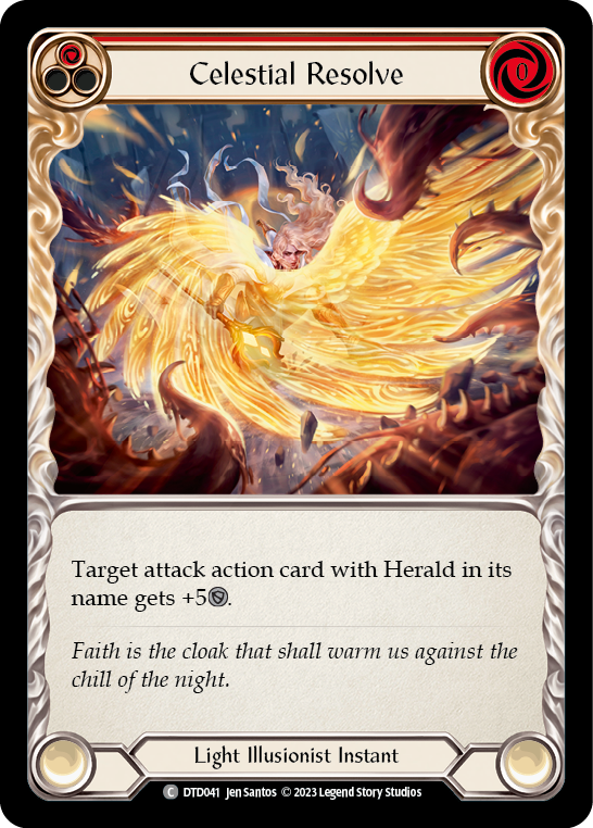 Celestial Resolve (Red) [DTD041] (Dusk Till Dawn)  Rainbow Foil | Good Games Morley