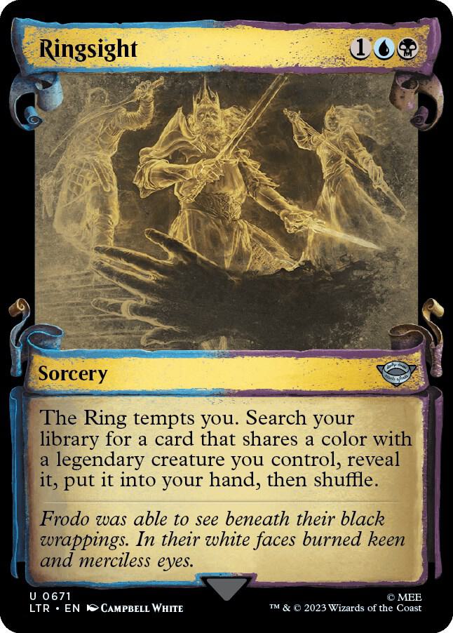Ringsight 671 (Universes Beyond: The Lord of the Rings: Tales of Middle-earth)  - Showcase Scroll Foil | Good Games Morley