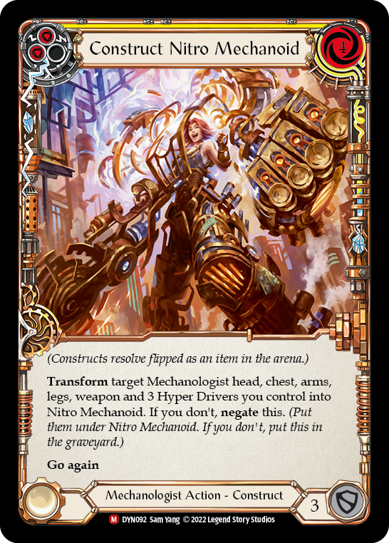 Construct Nitro Mechanoid // Nitro Mechanoid [DYN092] (Dynasty)  Rainbow Foil | Good Games Morley