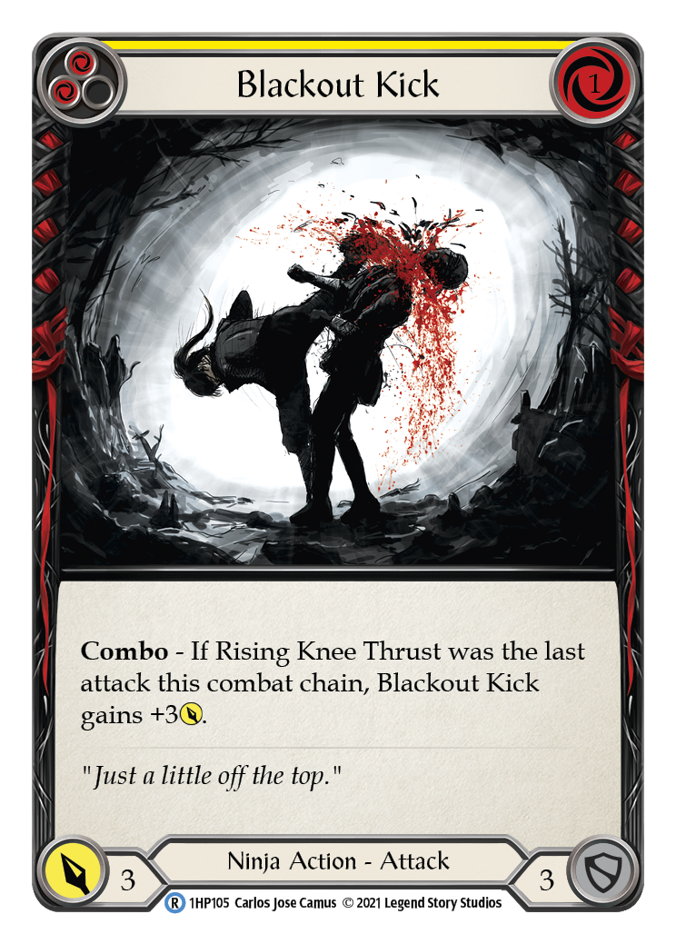 Blackout Kick (Yellow) [1HP105] (History Pack 1) | Good Games Morley