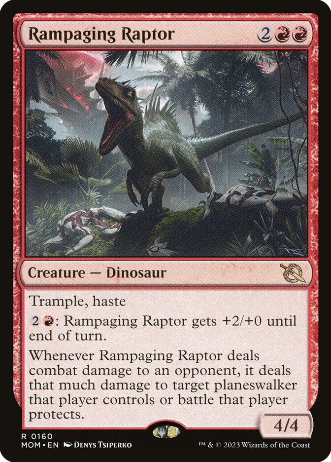 Rampaging Raptor 160/291 (March of the Machine)  - Foil | Good Games Morley