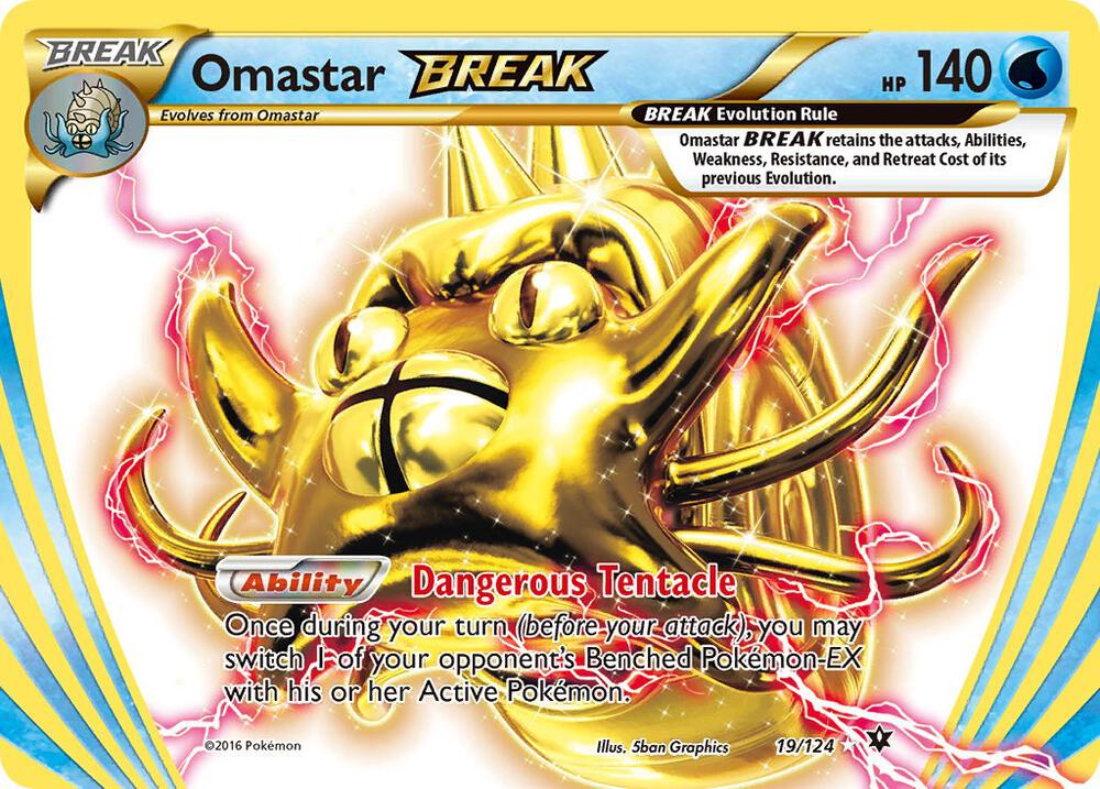Omastar BREAK 19/124 (XY - Fates Collide)  - Holofoil | Good Games Morley