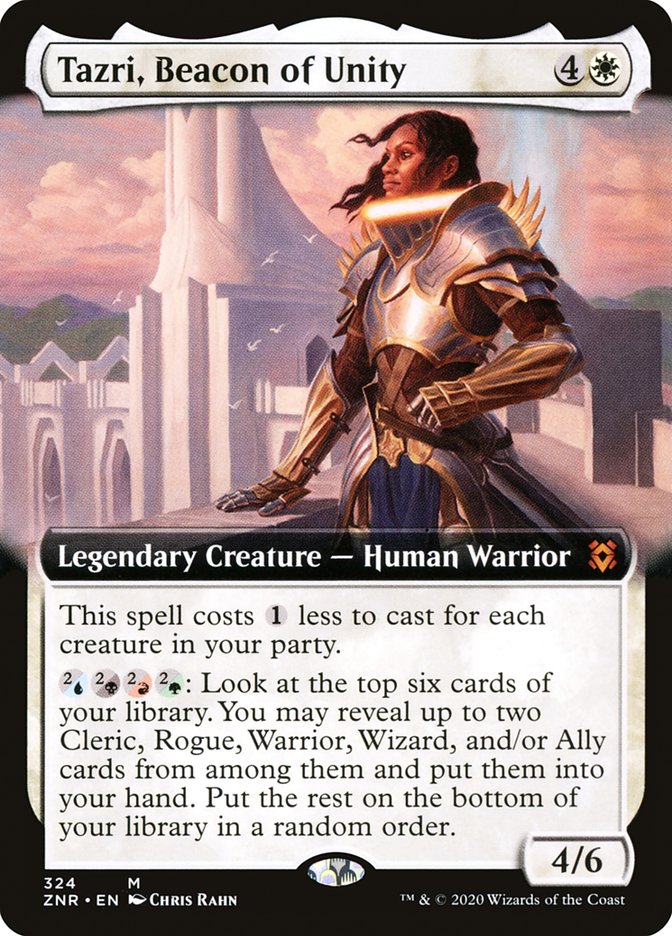 Tazri, Beacon of Unity (Extended Art) [Zendikar Rising] | Good Games Morley