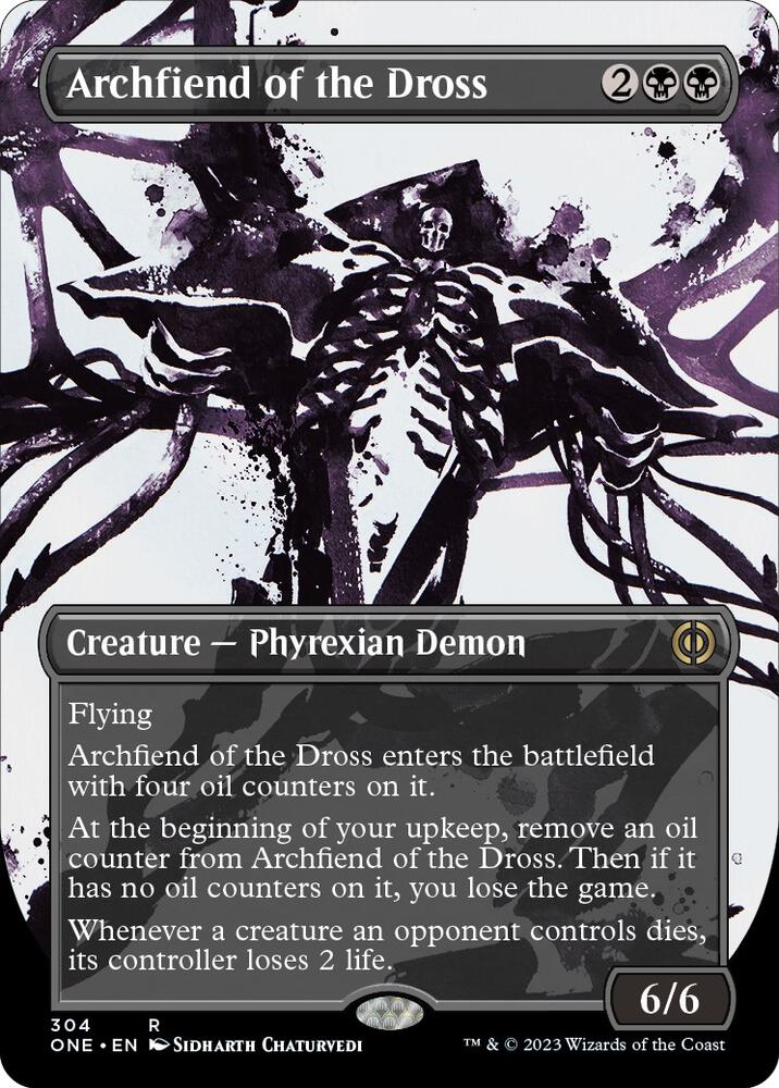 Archfiend of the Dross 304 (Phyrexia: All Will Be One)  - Borderless | Good Games Morley