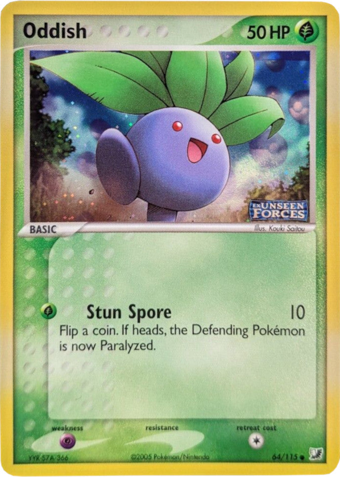 Oddish (64/115) (Stamped) [EX: Unseen Forces] | Good Games Morley