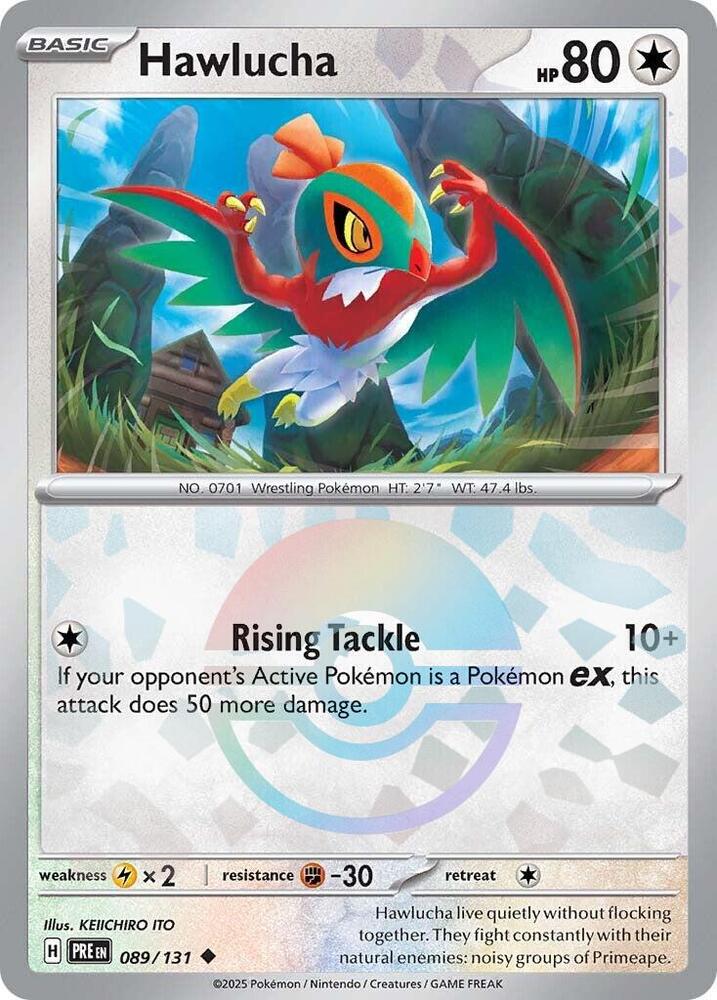 Hawlucha (089/131) (Poke Ball Pattern) [Scarlet & Violet: Prismatic Evolutions] | Good Games Morley