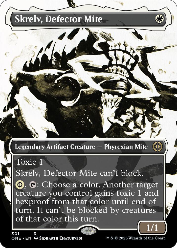 Skrelv, Defector Mite 301/271 (Phyrexia: All Will Be One)  - Borderless Foil | Good Games Morley