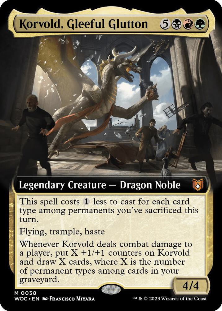 Korvold, Gleeful Glutton 38/173 (Commander: Wilds of Eldraine)  - Extended Art Foil | Good Games Morley