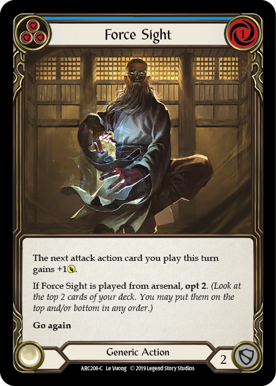 Force Sight (Blue) [ARC208-C] (Arcane Rising)  1st Edition Normal | Good Games Morley