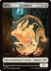 Glimmer // Shard Double-Sided Token [Duskmourn: House of Horror Tokens] | Good Games Morley
