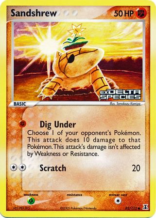 Sandshrew (82/113) (Stamped) [EX: Delta Species] | Good Games Morley