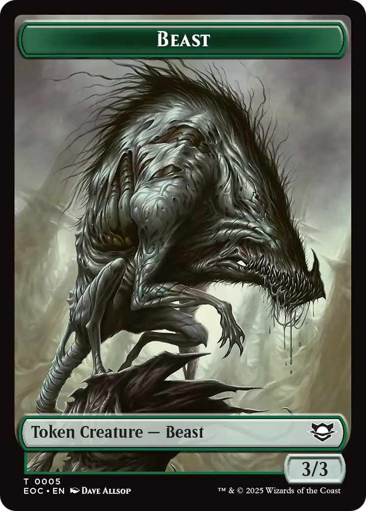 Clue // Beast (0005) Double-Sided Token [Edge of Eternities Commander Tokens] | Good Games Morley