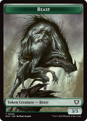 Clue // Beast (0005) Double-Sided Token [Edge of Eternities Commander Tokens] | Good Games Morley