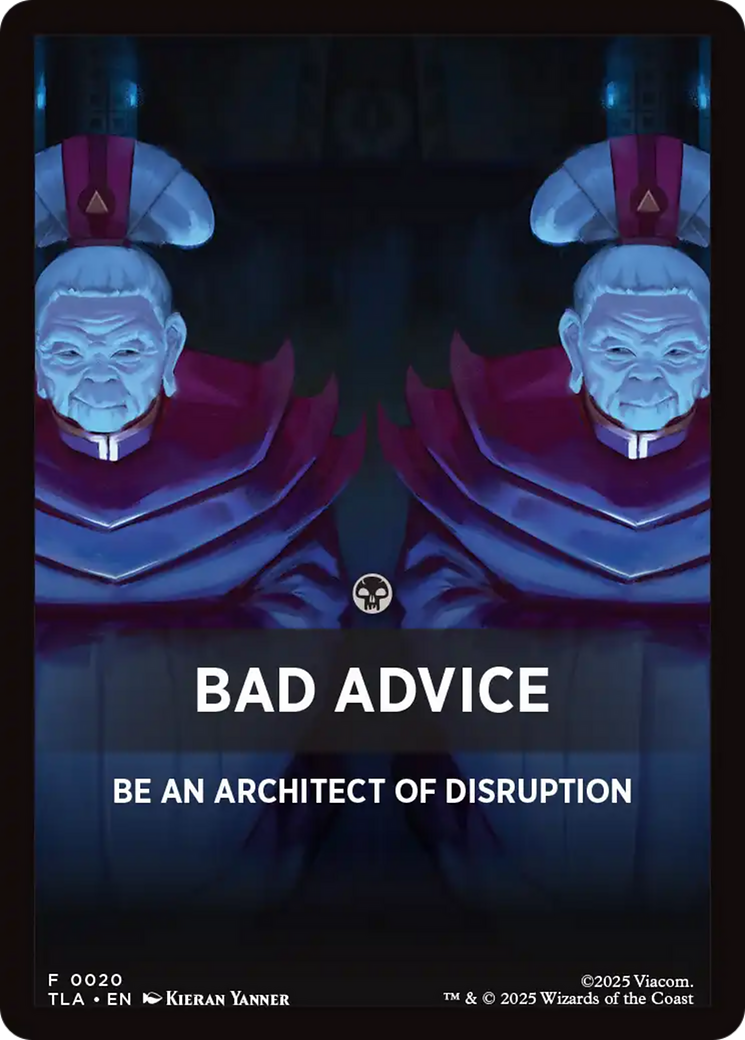 Bad Advice Theme Card [Avatar: The Last Airbender Tokens] | Good Games Morley