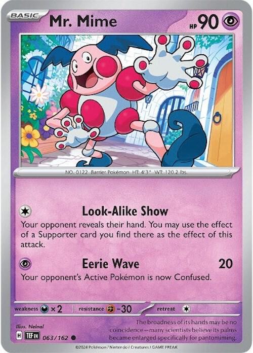 Mr. Mime 063/162 (SV05: Temporal Forces)  - Reverse Holofoil | Good Games Morley