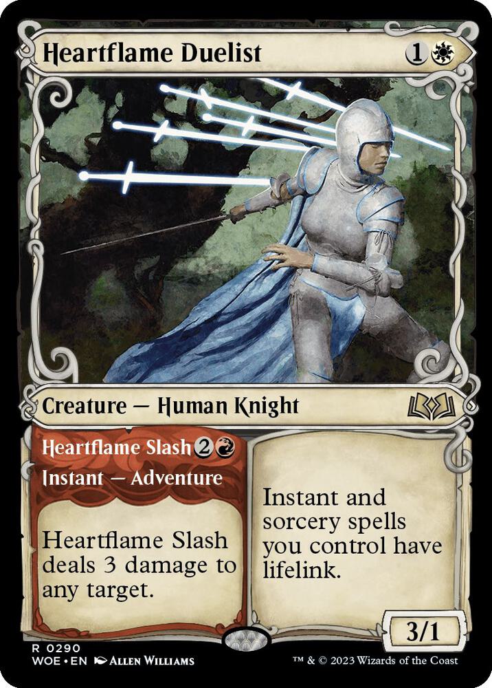 Heartflame Duelist // Heartflame Slash 290 (Wilds of Eldraine)  - Showcase | Good Games Morley
