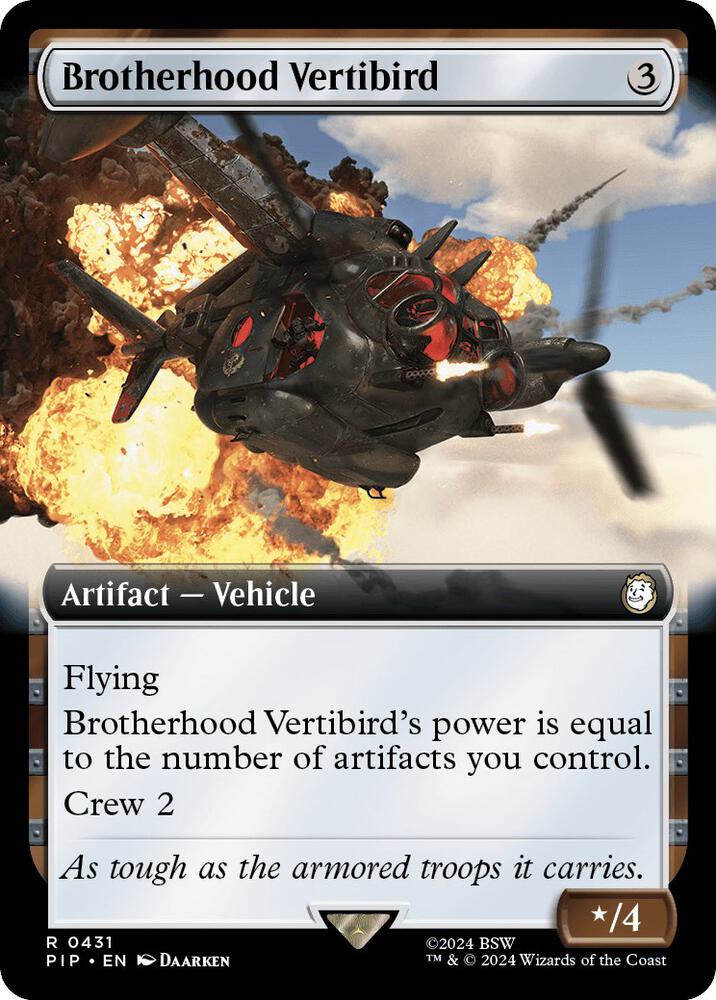 Brotherhood Vertibird 431/326 (Universes Beyond: Fallout)  - Extended Art Foil | Good Games Morley