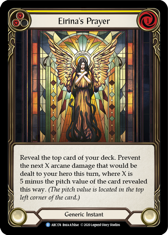 Eirina's Prayer (Yellow) [U-ARC174] (Arcane Rising Unlimited)  Unlimited Rainbow Foil | Good Games Morley