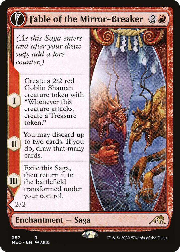 Fable of the Mirror Breaker Showcase 357 (Kamigawa: Neon Dynasty)  - Showcase Foil | Good Games Morley