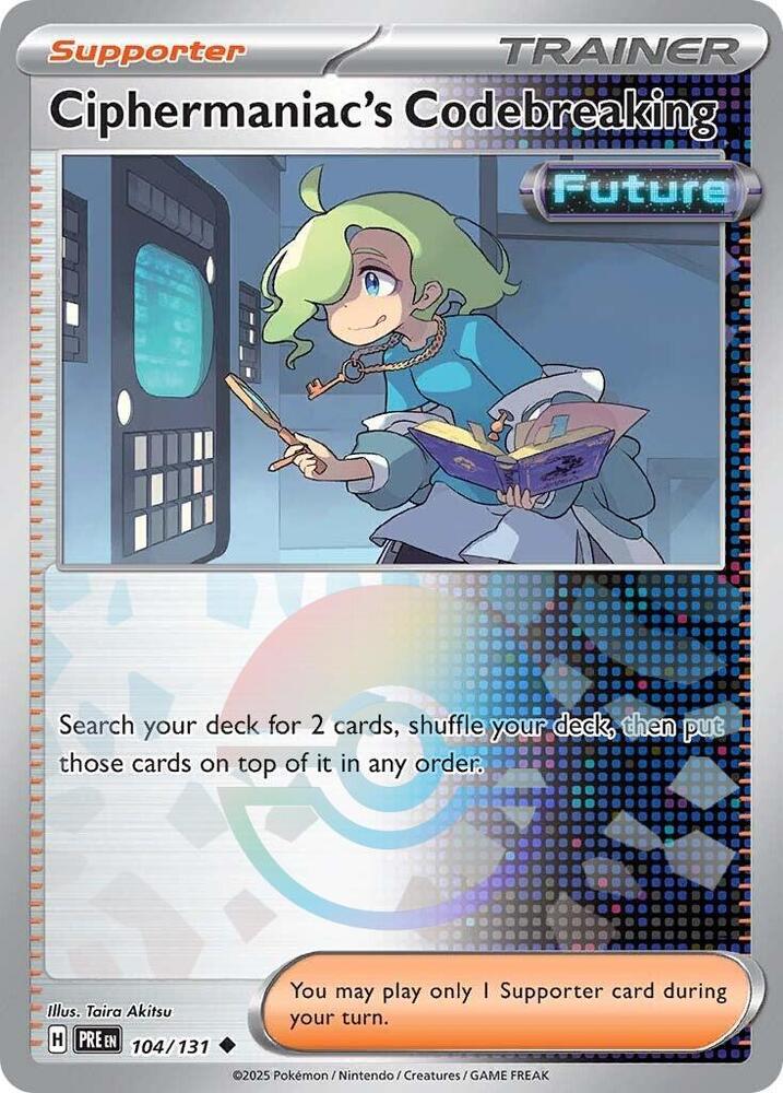 Ciphermaniac's Codebreaking (104/131) (Poke Ball Pattern) [Scarlet & Violet: Prismatic Evolutions] | Good Games Morley