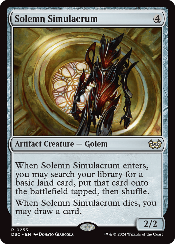 Solemn Simulacrum [Duskmourn: House of Horror Commander] | Good Games Morley