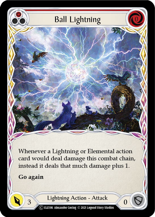 Ball Lightning (Red) [U-ELE186] (Tales of Aria Unlimited)  Unlimited Rainbow Foil | Good Games Morley