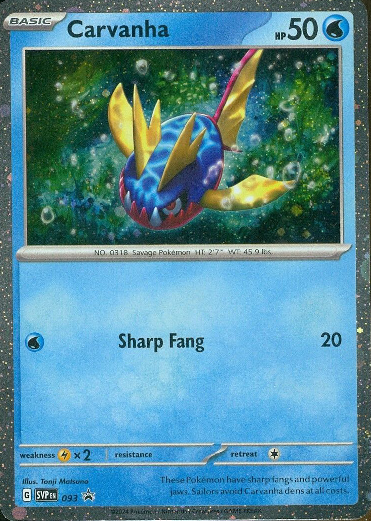 Carvanha (093) (Cosmos Foil) [Scarlet & Violet: Black Star Promos] | Good Games Morley