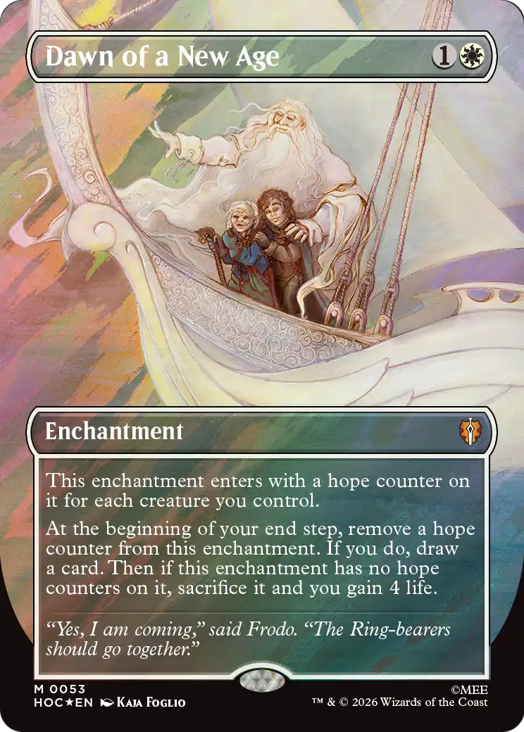 Dawn of a New Age (Borderless) (Surge Foil) [The Hobbit: Eternal-Legal] | Good Games Morley