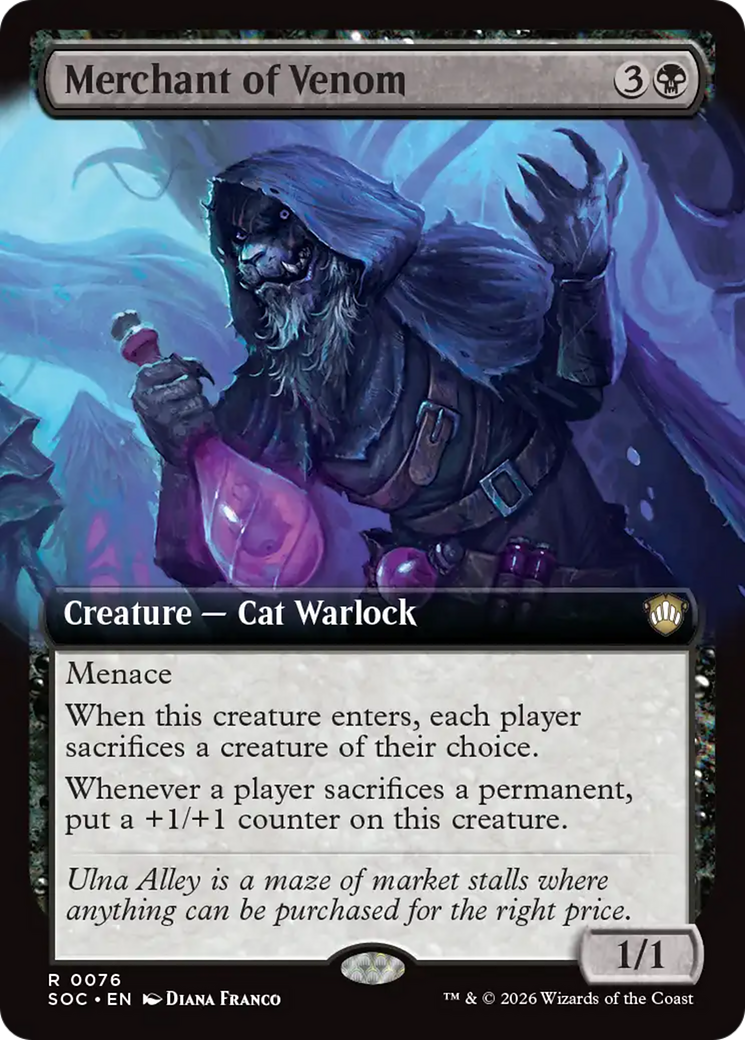 Merchant of Venom (Extended Art) [Secrets of Strixhaven Commander] | Good Games Morley