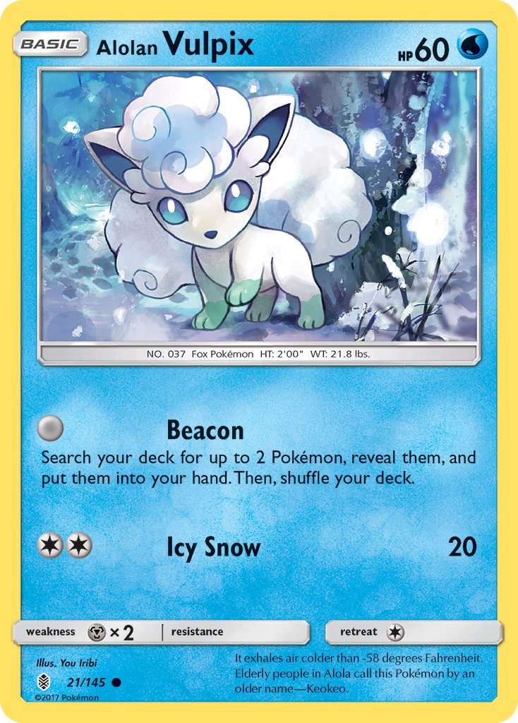 Alolan Vulpix (21/145) [Sun & Moon: Guardians Rising] | Good Games Morley