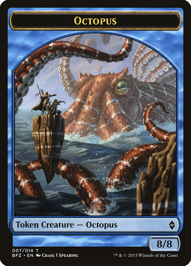 Octopus Token [Battle for Zendikar Tokens] | Good Games Morley