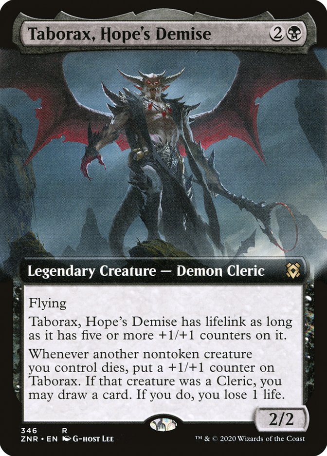 Taborax, Hope's Demise (Extended Art) [Zendikar Rising] | Good Games Morley