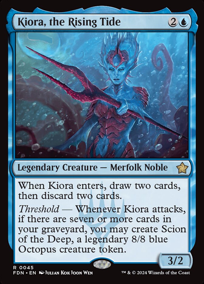 Kiora, the Rising Tide 45 (Foundations)  - Foil | Good Games Morley