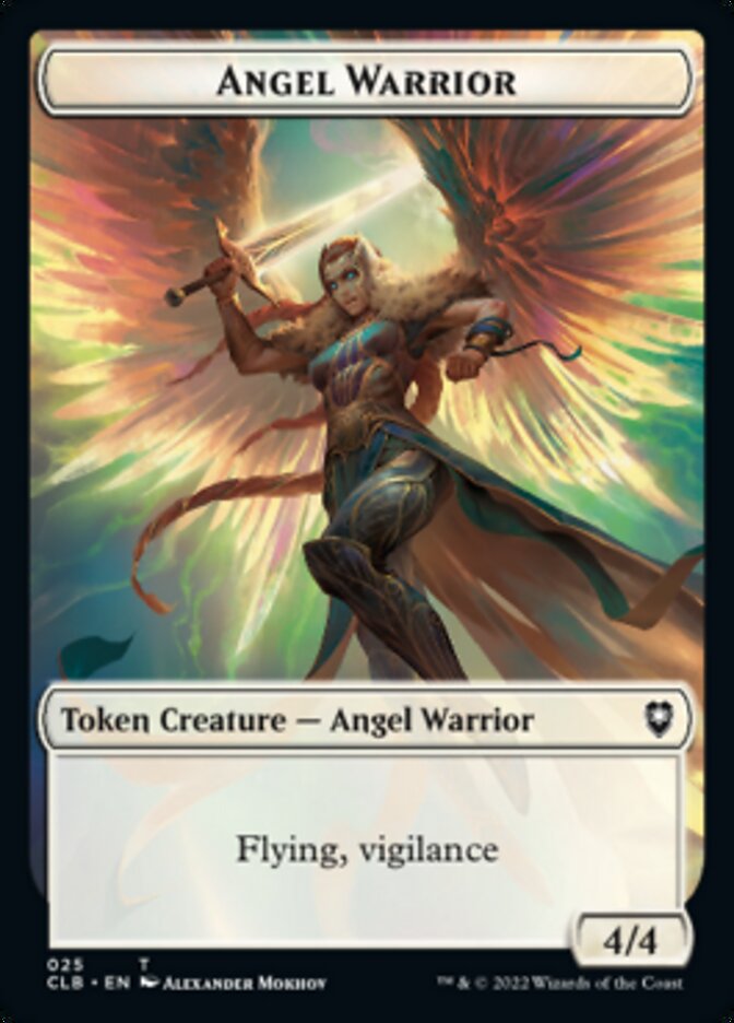 Kor Warrior // Angel Warrior Double-Sided Token [Commander Legends: Battle for Baldur's Gate Tokens] | Good Games Morley
