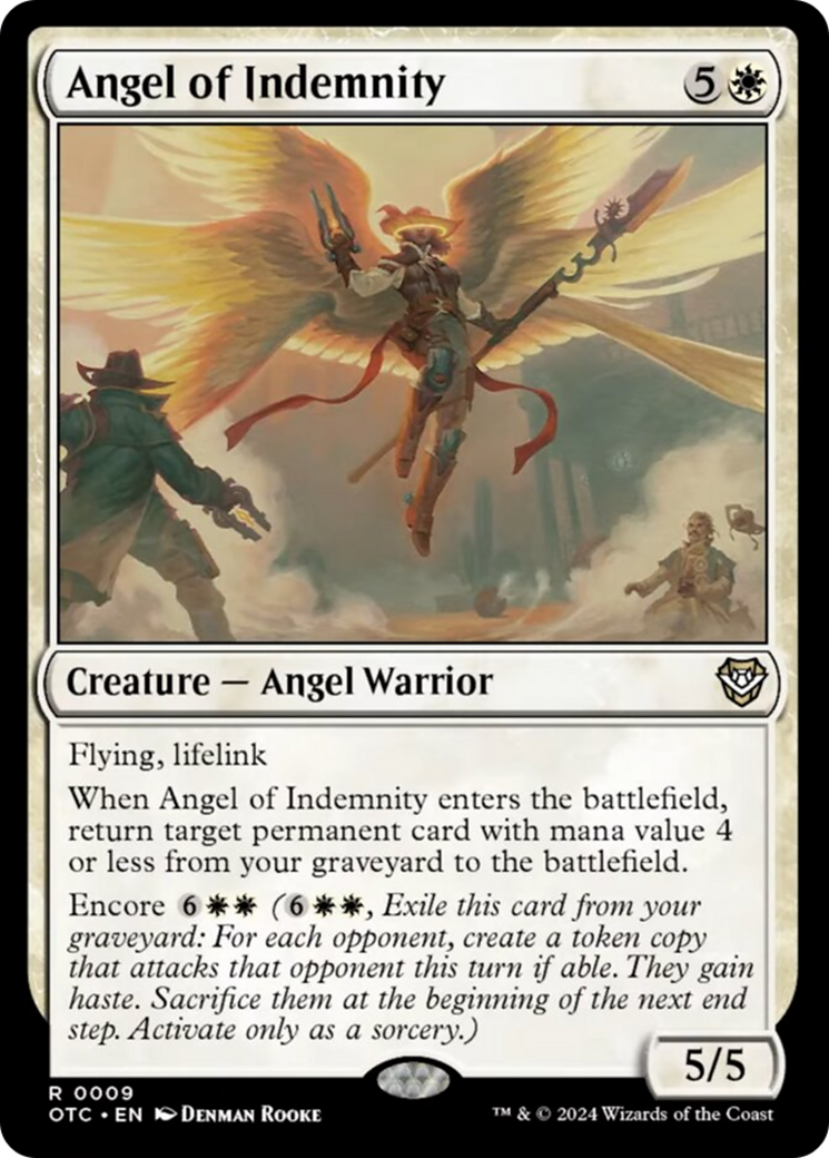 Angel of Indemnity [Outlaws of Thunder Junction Commander] | Good Games Morley
