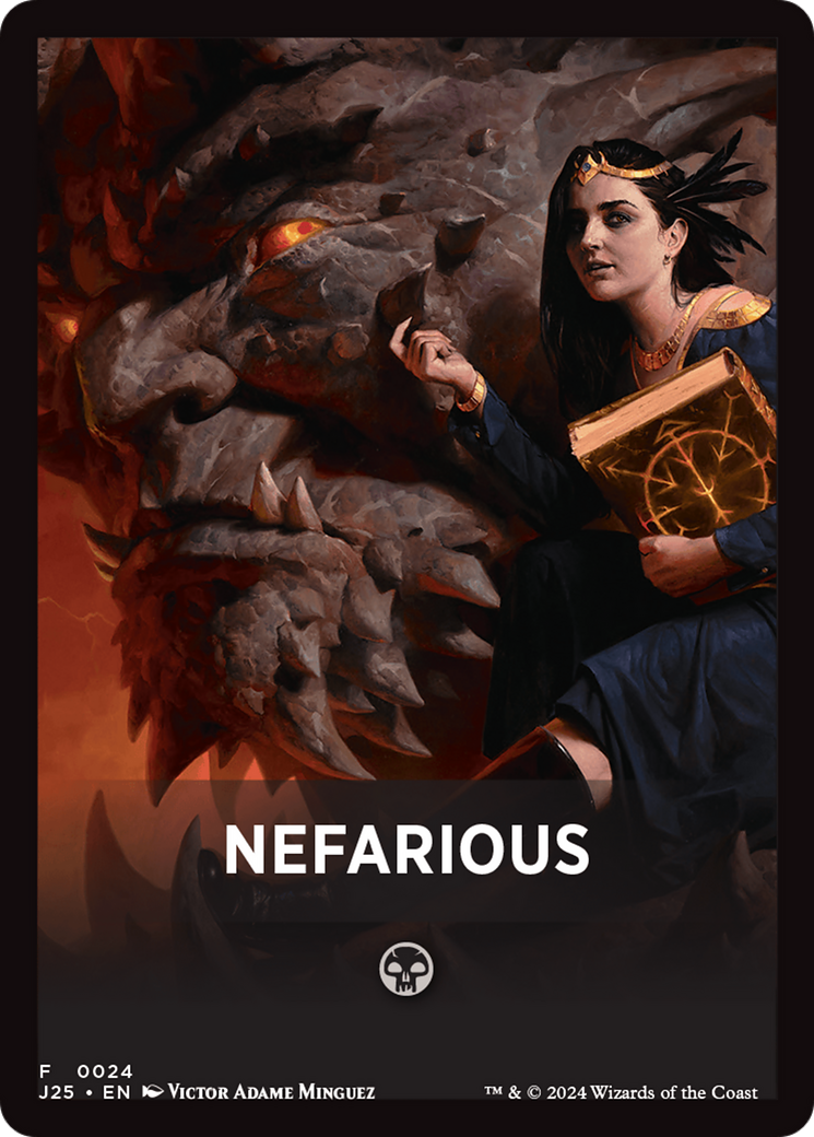 Nefarious Theme Card [Foundations Jumpstart Front Cards] | Good Games Morley