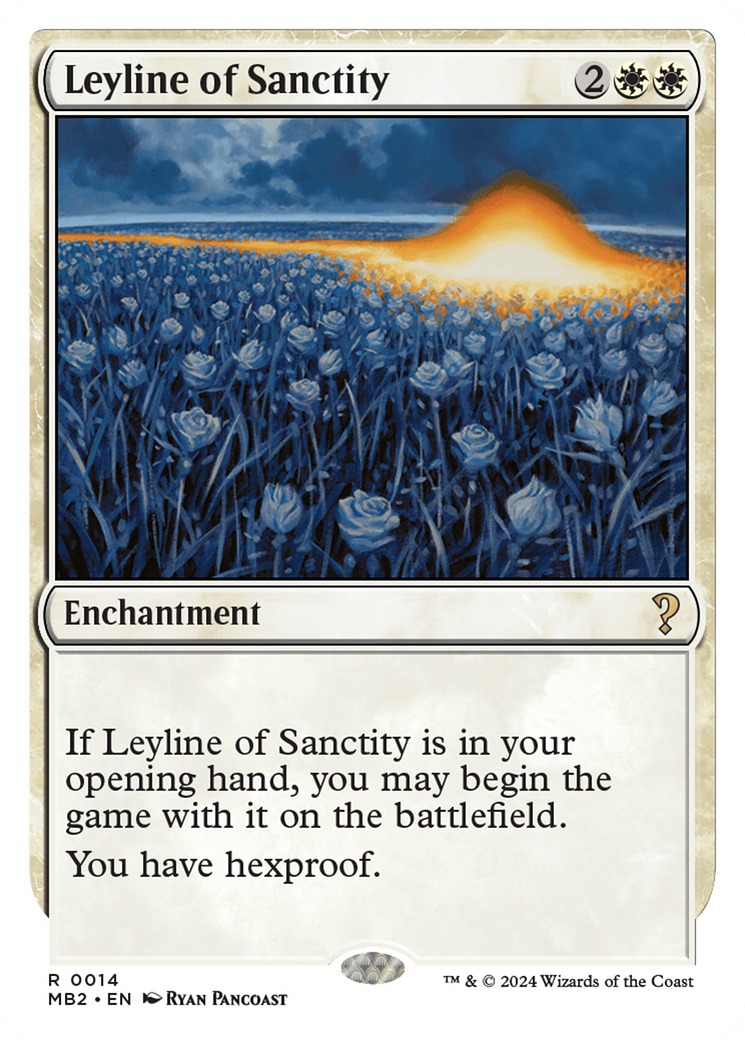 Leyline of Sanctity (White Border) [Mystery Booster 2] | Good Games Morley