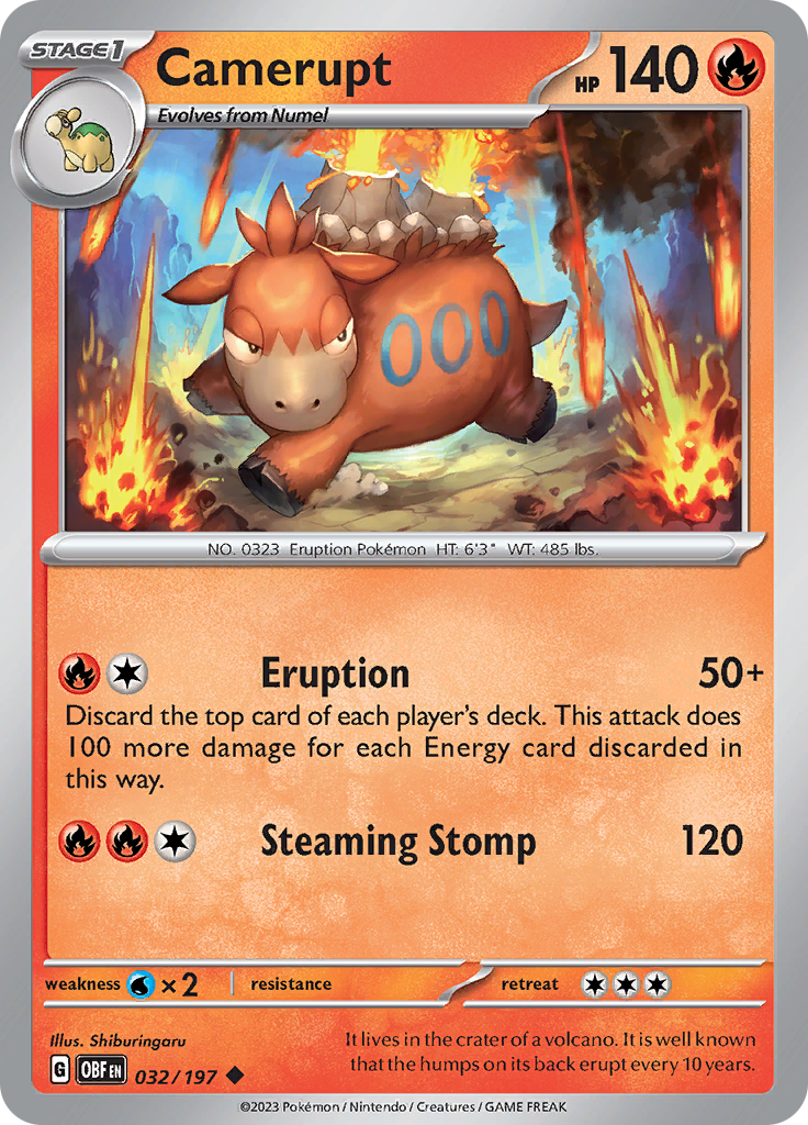 Camerupt (032/197) [Scarlet & Violet: Obsidian Flames] | Good Games Morley