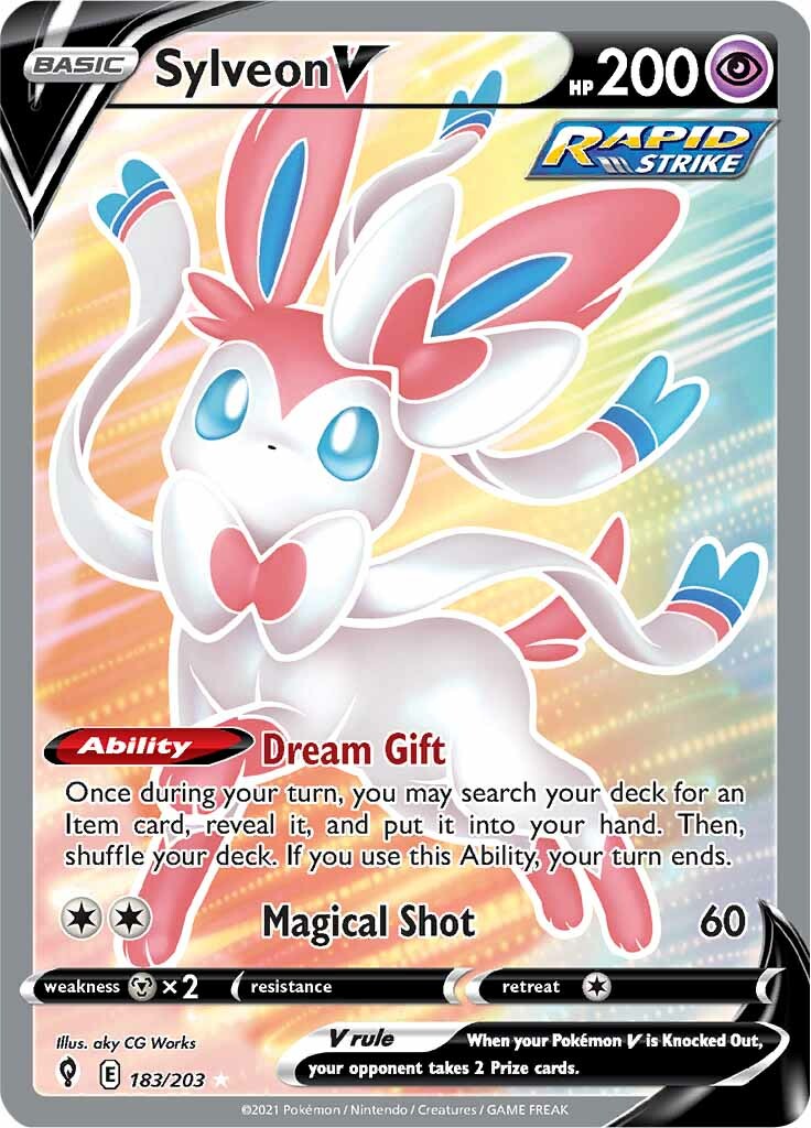 Sylveon V (183/203) [Sword & Shield: Evolving Skies] | Good Games Morley